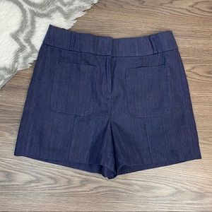 NWT Loft Linen Blend Navy Shorts Size 4